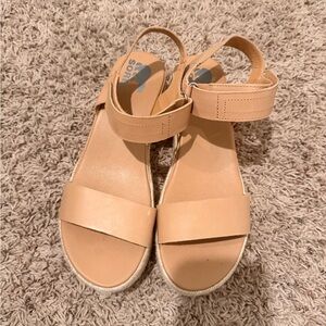 Sorel Beige Leather Sandals